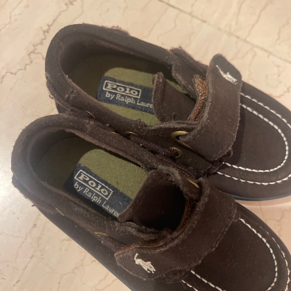 Polo by Ralph Lauren Brown Suede Loafers Baby Boy Size 6 - Picture 5 of 6